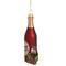 6" Matte Red Wine Country Glass Bottle Christmas Ornament